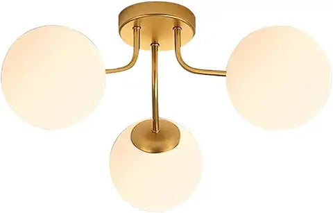 Modern Gold 3-Light Ceiling Light