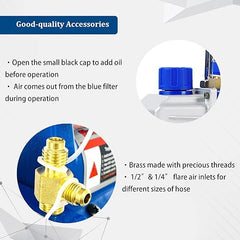 9 Gallon Tempered Glass Vacuum Chamber with 5 CFM 1/3HP Single Stage Vacuum Pump Without Oil, 33L St