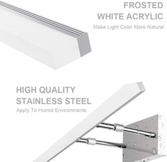 Aipsun 24 inch Dimmable LED Vanity Lights- Chrome - White Light