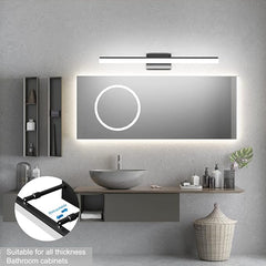 Aipsun 31.5 inch Modern Black Vanity Light Adjustable Bathroom Light