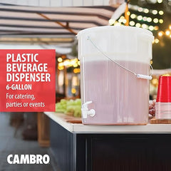 Cambro FDL31 DSPR6148 White 6 Gal Beva