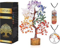 Chakra Tree - 7 Chakra Crystals and Healing Stones Gem Tree for Positive Energy - Crystal Tree