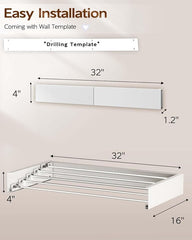 Clothes Drying Rack Wall Mounted