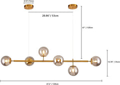 Dellemade Sputnik Chandelier, 6-Lights