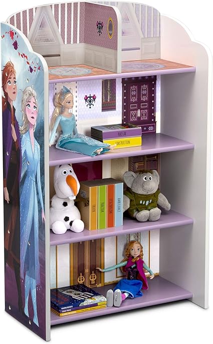 Delta Children Wooden Playhouse 4-Shelf Bookcase for Kids