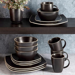 GH SoHo Lounge Matte Black 16p Dinner Set