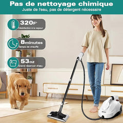 KROQO Steam Cleaner, Steam Mop with Accessories, Powerful Multipurpose Portable Steamer