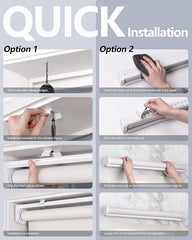 LazBlinds No Tools No Drill Cordless Roller Shades, 100% Blackout Roller Blinds for Windows