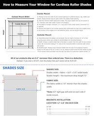 LazBlinds No Tools No Drill Cordless Roller Shades, 100% Blackout Roller Blinds for Windows