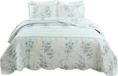 MarCielo 3-Piece Quilt Set Lightweight Bedspread Set- King Size