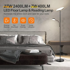 OUTON LED Floor Lamp with Adjustable Reading Lamp