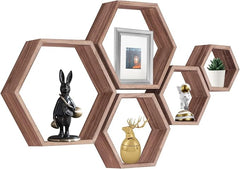 PHOENANCEE Hexagon Floating Shelves-BNIB