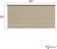 Pleated blinds RV Blinds Pleated Shades, 62" W x 32" L