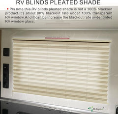 Pleated blinds RV Blinds Pleated Shades, 62" W x 32" L