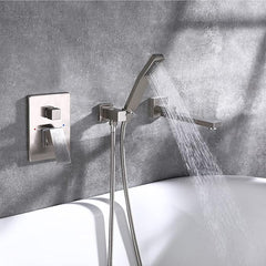 RBROHANT Wall Mounted Bathtub Faucet with Hand Shower