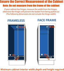 ROOMTEC Pull Out Cabinet Organizer for Narrow Cabinet (5" W X 21" D)