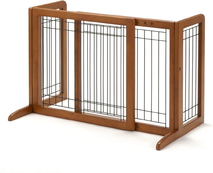 Richell Freestanding Pet Gate with Autumn Matte Finish, Small