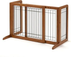 Richell Freestanding Pet Gate with Autumn Matte Finish, Small