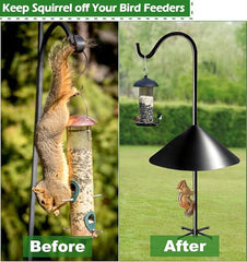 Squirrel Proof Baffle for Protecting Outside Pole Bird Feeders and Bird Houses