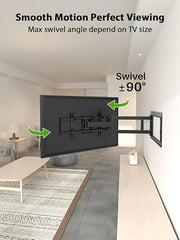 USX MOUNT Long Arm TV Wall Mount for Most 42-90 Inch TV up to 150 Lbs