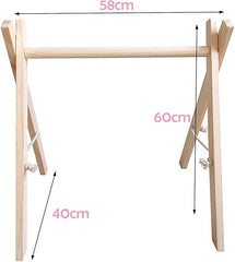 Wooden Baby Gym with 4 Toys