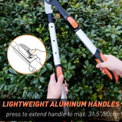 Colwelt Extendable Hedge Shears, Lightweight Telescopic Manual Hedge Clippers with Extendable