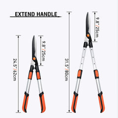 Colwelt Extendable Hedge Shears, Lightweight Telescopic Manual Hedge Clippers with Extendable