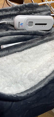 Electric Heated Blanket Throw, Full Body Size Soft Flannel Sherpa Fast Heating Blanket for Winter Co