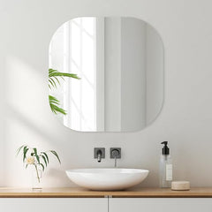 Frameless Bathroom Mirror, 24 x 24 Inch