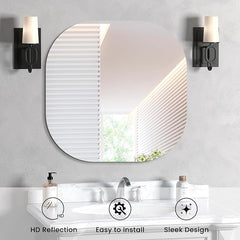 Frameless Bathroom Mirror, 24 x 24 Inch