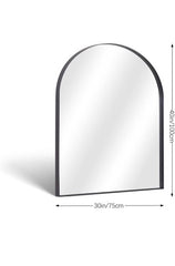 Arched Mirror, 30x40 Inch Black