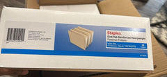 Staples Manila End-Tab Fastener Folders with Reinforced Tabs, Letter, 50/Box by Staples