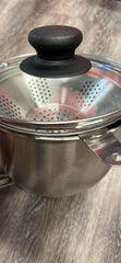 Elolicu Stainless Steel Fat Separator, 1000ML Gravy Grease Separator with Strainer and Glass Lid Oil