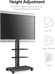 FITUEYES Mobile TV Stand- 32-70 Inch- Black