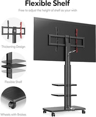 FITUEYES Mobile TV Stand- 32-70 Inch- Black