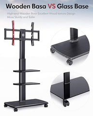 FITUEYES Mobile TV Stand- 32-70 Inch- Black