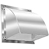 mopam 8 inch 304 Stainless Steel Exhaust Hood Vent Cap Outdoor Wall Vent Cover Outlet Exhaust Vent D